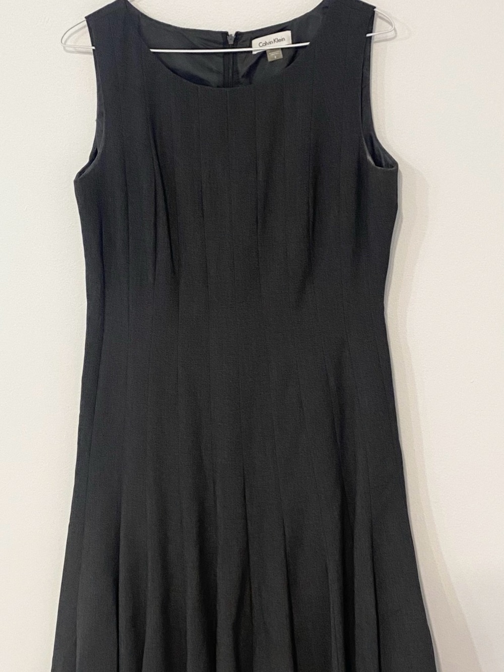 Calvin Klein Sleeveless Pleated Midi Dress